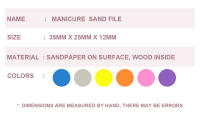 Minilimas pulidoras para manicura y pedicura, limas para manicura y arte de uñas, limas blancas - details 2