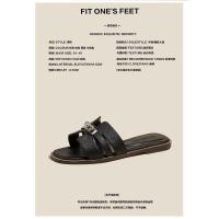 Sandalias Planas Casuales para Mujer Punta Abierta, Diseño Romano Tejido, Tacón Antipé, Moda de Verano/Primavera, Adecuado para Vestidos, Playa, Apartamento - details 2