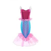 AmyStylish Niñas Princesa Sirena Ariel Cosplay Halloween Fiesta de Cumpleaños Verano Playa Vacaciones Vestido - details 52