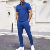 [Conjunto de polo versátil] Conjunto de polo versátil de color sólido para hombre: ropa informal para exteriores con bolsillos y pantalones cortos a juego - details 2