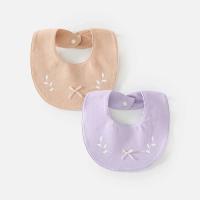 Paño absorbente giratorio de algodón para niña para hipo, toalla para saliva, babero para dentición de bebé, 2 piezas - details 2