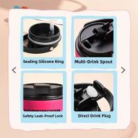 Taza de agua con pajita para coche de acero inoxidable 316, botella de agua aislada de doble bebida de 750ML, botella termo de gran capacidad a prueba de fugas - details 6