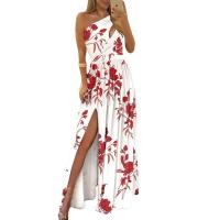 Vestido de mujer BUNO Primavera/Verano con hombros descubiertos, estampado calado, vestidos de moda divididos, vestidos casuales, dropshipping. - details 5