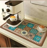Almohadilla de drenaje para máquina de café, estera súper absorbente para secado de platos, almohadilla de drenaje para vajilla, alfombra de secado rápido, mantel individual para vajilla de cocina - details 12