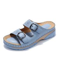 Sandalias de Plataforma de Talla Grande para Mujer Zapatos de Punta Cerrada con Doble Hebilla - details 4