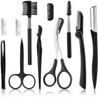 Juego de Recortar Cejas de 3 a 11 Piezas Tijeras, Pinzas, Maquinilla de Afeitar, Peine, Maquinilla de Afeitar Herramientas de Cuidado de la Piel Facial de Belleza - details 0