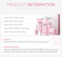 Set de Cuidado de la Piel de Sakura Limpiador Facial, Crema Hidratante, Protector Solar, Máscara Hidratante, Suero Iluminador Herramientas de Cuidado de la Piel de Belleza - details 2