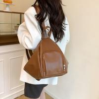 Bolso Hobo de Color sólido, bolso de hombro de piel sintética con cremallera, bolso cruzado multifunción impermeable, mochila para mujer - details 5