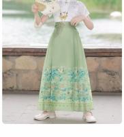 Conjunto de cara de caballo para niña, Hanfu de alta gama para niños, estilo chino, falda de disfraz de la dinastía Ming para niña pequeña para primavera - details 12
