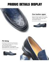 Zapatos informales antideslizantes de cuero británico de negocios, tacón bajo, zapatos de hombre transpirables de primavera - details 8