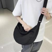 Bolso Bandolera De Lona Sólida Para Mujer Gran Capacidad Bolso De Compras Y Estudiante Bolso De Hombro Unisex Para Escuela - details 15