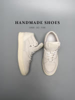 Botas casuales de media caña de alta gama para hombre, zapatos blancos pequeños de cuero genuino, botines de piel de vaca. - details 3