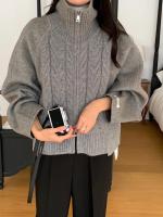 Suéter De Mujer, suéteres De invierno para Mujer, cárdigan Traf, tejido grande para Mujer, Ropa De abrigo De punto holgada De manga larga, Ropa De Mujer - details 6