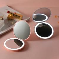 Espejo de Maquillaje Luminoso LED Portátil Pequeño, Plegable, Luz USB, Espejo Magnificado Compacto para Cosméticos - details 2