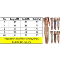 BUNO-Vestido de moda informal para mujer, vestido largo de fiesta de noche ajustado de manga larga con hombros descubiertos para mujer Vestidos de tubo divididos asimétricos - details 1