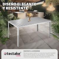 Mesa de Jardín Exterior de Aluminio 150x90x74,5cm Diseño Terraza con Patas Ajustables - details 4