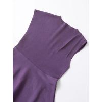 Vestidos cortos de punto estilo patinadora para mujer, cuello redondo, manga asimétrica con pliegues, línea A, primavera 2025 - details 3