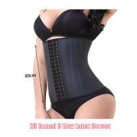 Entrenador de cintura de látex negro deshuesado Premium Miss 25, corsé adelgazante, moldeador de cuerpo, cinturón de sudor ajustable Original, Sli - details 1