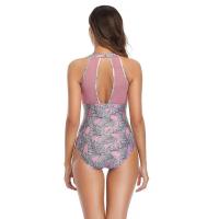 Traje de Baño de Talla Grande de Una Pieza con Estampado Sexy Plus Size para Mujeres - details 11