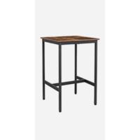 Mesa de Comedor de Estilo Rústico Marrón-Negro 70 x 110 x 77 cm Ideal para 4 Personas - details 7