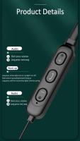 VAORLO-auriculares intrauditivos magnéticos, inalámbricos por Bluetooth 5,0, estéreo envolvente HIFI, sonido 9D con micrófono, cancelación de ruido, banda para el cuello - details 8