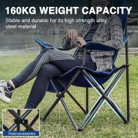 Silla Camping 150kg Alta Silla Plegable Camping Acolchada Resistente Sillas Jardin Respaldo Silla Playa Plegable Alto con Bolsillo y Portavasos Sillas Terraza Exterior Silla Director - details 38