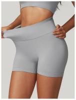 Shorts de Yoga de Cintura Alta Ajuste de Barriga, Levantamiento de Cadera, Ropa de Gimnasio de Nylon Zapatillas de Correr para Primavera/Verano - details 23