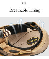 Sandalias de cuero genuino para hombre, zapatos de playa de piel de vaca transpirables, sandalias deportivas para senderismo al aire libre, sandalias romanas para hombre - details 9