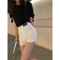 Shorts vaqueros desgastados para mujer, verano 2025, nuevos, cintura alta, elásticos, levanta glúteos - details 1