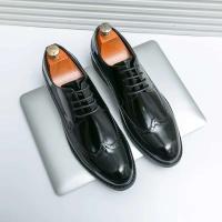 Producto más vendido 2025, zapatos de vestir de oficina de cuero genuino para hombre, estilo clásico italiano de lujo, Oxford - details 3