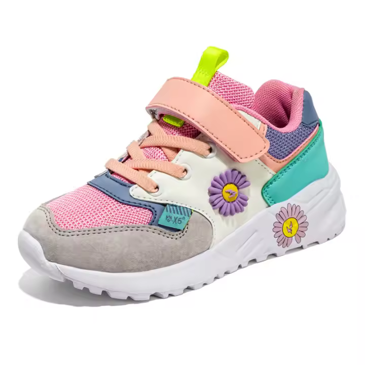 Zapatillas de Tenis Transpirables Cómodas para Niños y Niñas Zapatos Deportivos para Exteriores Antideslizantes Rosa B - 1