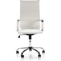 Londres reclinable Blanco, Piel sintética, Silla ejecutiva con reposacabezas y conjín engrosados, Altura - details 3