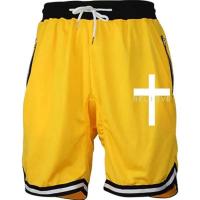 Pantalones de Baloncesto Cruzado para Hombres Línea de Malla de Secado Rápido Cintura Elástica - details 3