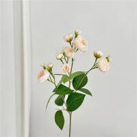 Decoración de 12 cabezas de rosas artificiales con tallos, flores de seda, ramo de flores falsas, flores de boda, mesa, Patio - details 9