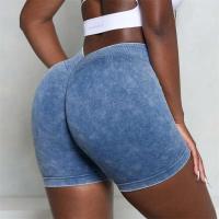 Pantalón corto deportivo sin costuras con cuello V-BO para mujer, malla elástica en forma de V, gimnasio y bicicleta - details 1