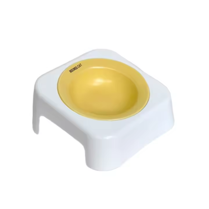 Cuenco para gatos, cuenco de cerámica con disco volador, cuenco para beber con patas altas de dopamina, cuenco para comer antivuelco, protector para el cuello - 1