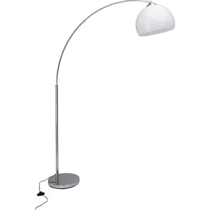 Lámpara de pie de 1.7m de cromo/blanco A60, E27, 60W Adecuada para las lámparas estándar - 1