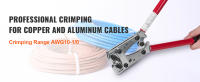 SucceBuy Herramienta de engarzado de terminales de cable de batería, engarzadora de terminales de 10-1/0 AWG con conectores de anillo de aluminio de 60 piezas, troqueles de engarzado de 6 tamaños de cable para terminales de cable de alta resistencia - details 0