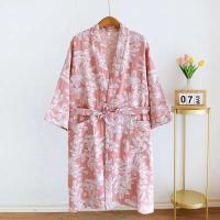 2025 kimono japonés, nuevo 100% algodón holgado estilo kimono con cordones albornoz, vestido de sudoración, pijamas, pijamas de mujer - details 10