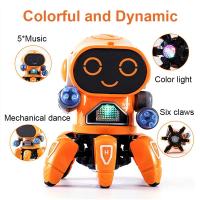 Niños Danza Robot Música LED 6 Garras Pulpo Robot Regalo de Cumpleaños Niños Educación Infantil Niños Niñas Regalos Creativos - details 10