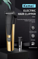 Kemei-cortadora de pelo eléctrica para hombre, máquina de corte de pelo con pantalla LED silenciosa, inalámbrica, recargable por USB, cuchilla desmontable - details 0