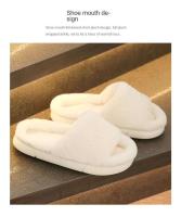 Zapatillas de algodón de invierno para hombre y mujer, bonito diseño de felpa con estilo de piel, calidez antideslizante para el hogar - details 3