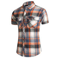 Camisa de Verano de Doble Bolsillo a Rayas Talla Grande Estilo Casual de Negocios para Hombres - details 10