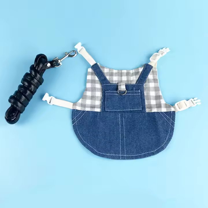 Disfraz de Conejo de Denim Correa con Hebilla para Mascotas Pequeñas Accesorios para Mascotas de Guinea Pig - 1