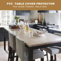 2.5mm Thick Transparent Table Cover Clear Table Cover PVC Plastic Mat Table Cover Waterproof PVC Table Cloth Desk Protector Mat - details 0