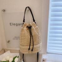 Bolso de Verano para Mujeres Bolso de Hombro de Paja Bolsa Top Mate de Ratán Bolso de Mano Casual de Raffia Crochet Bolso de Playa - details 21