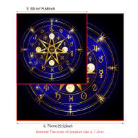 Mantel de Altar de Tarot Paño de Mesa Págico de Astrología Espiritual con Runas - details 3