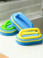 Cepillo de limpieza con mango de esponja, herramienta para lavar platos y ollas en la cocina, material PP, no electrónico. - details 5
