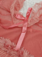 Guiruo-ropa interior ligera de lujo para mujer, hilo ligero de plumas, falda para dormir con correa de viento, conjunto de uniforme de bata exterior - details 7