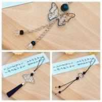 Colgante de mariposa de estilo chino acrílico, abalorio de teléfono hecho a mano DIY, cadena de teléfono con cuentas Retro, cordón colgante de estilo corto - details 1